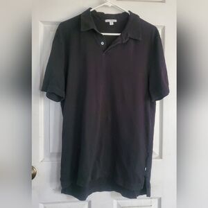 James Perse Mens Black Polo Shirt, Size 2